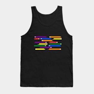 retro vintage videogames funny colorfull lgbt Tank Top